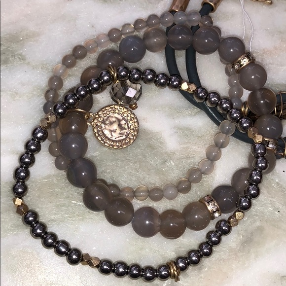 CANVAS 5-Pc Semiprecious Stone Stacking Bracelet - Picture 3 of 6